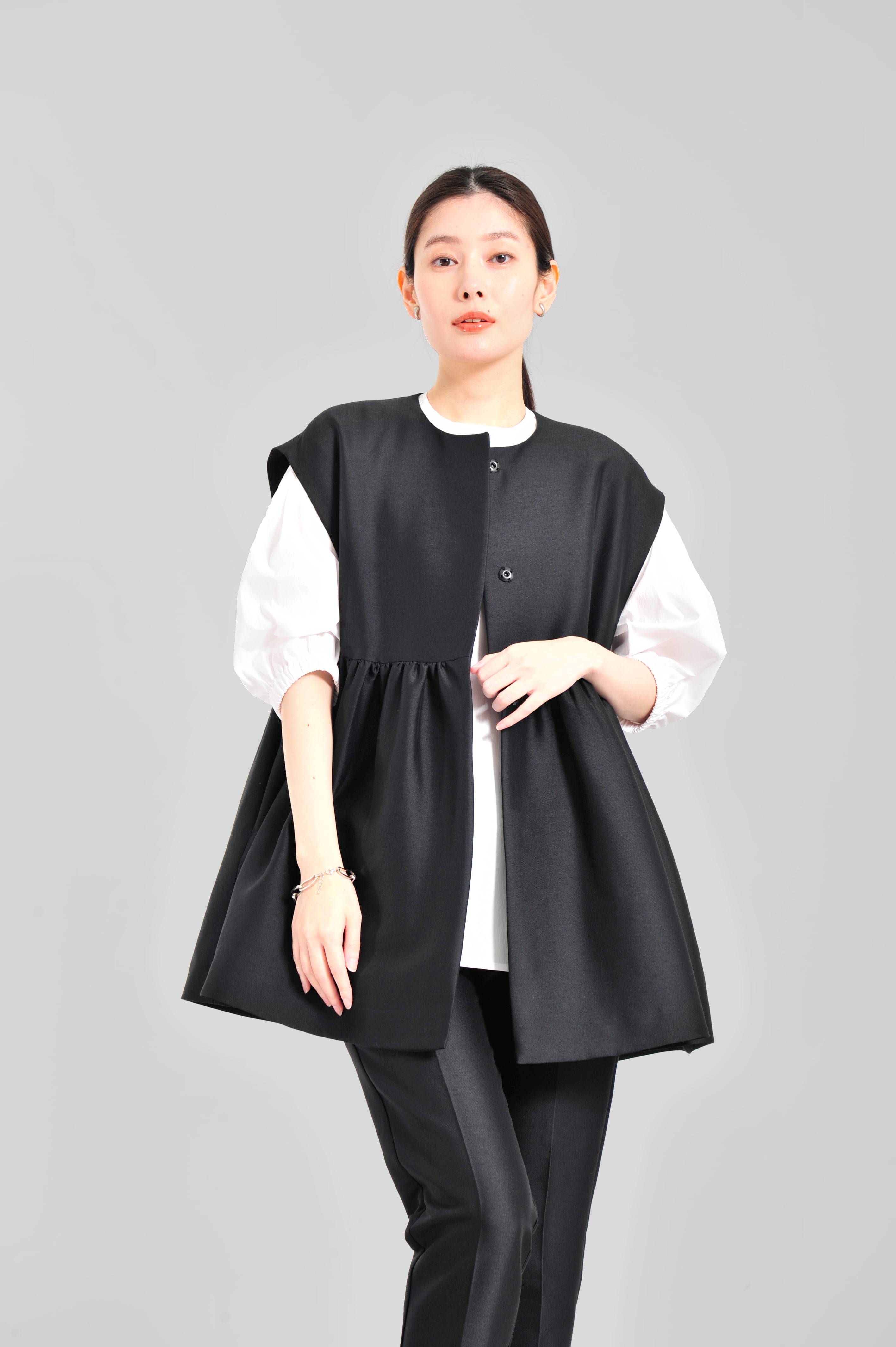 Flying Cross リネンギャザージレ リネンギャザージレ | FlyingCross