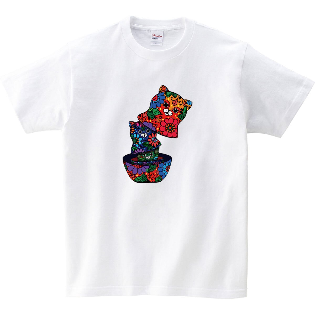 マトリョーシカ Tシャツ cat26 ねこ tシャツ おもしろtシャツ 猫  ねこ アニマル ゆるキャラ ネコ好きに