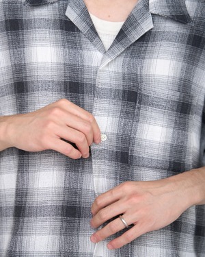 ROTOL "Dry Ombre Open Collar Shirt 〔WHITE〕"