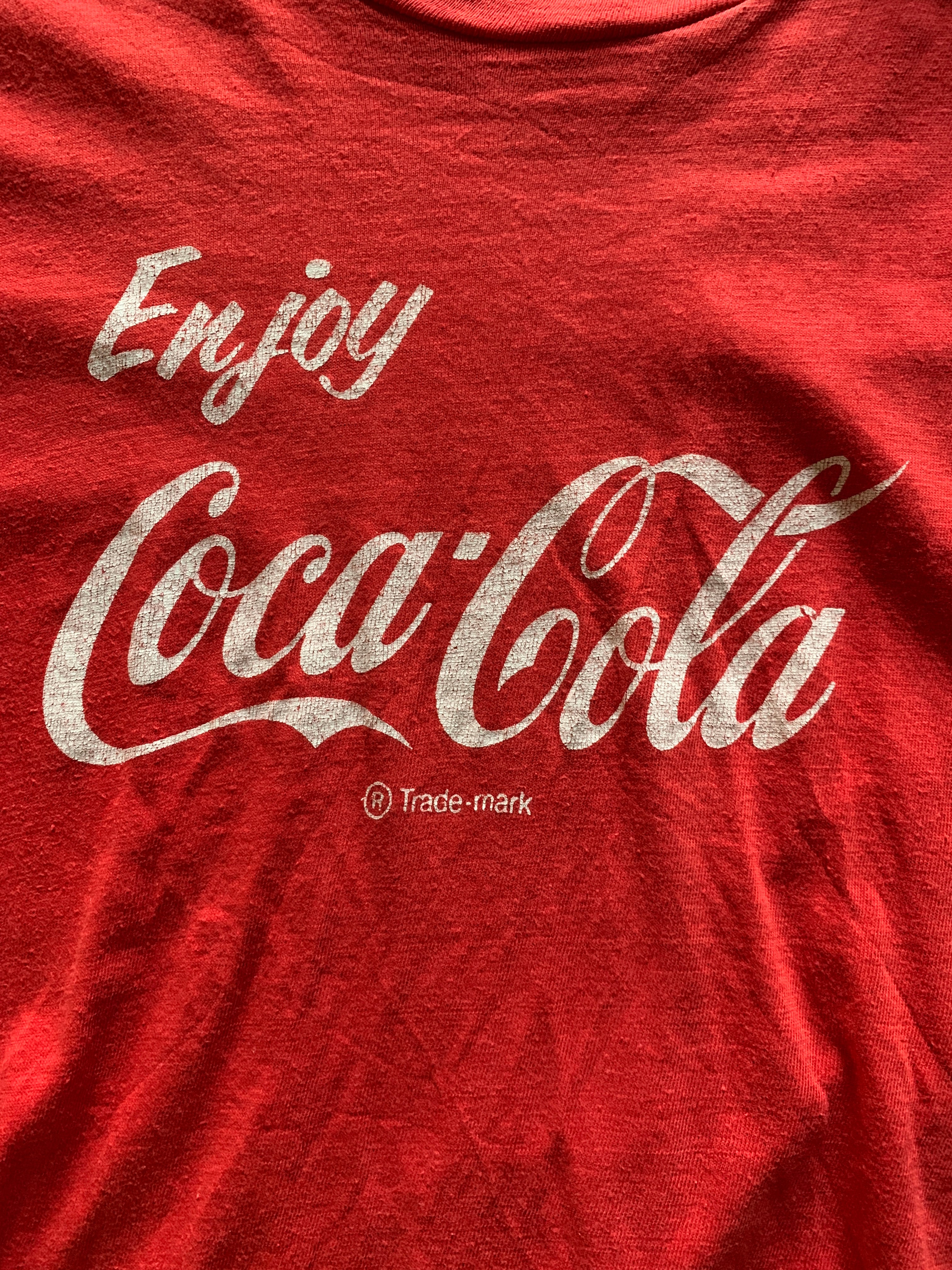 70's Hanes コカ・コーラ 企業物Tシャツ 表記(M 38-40) 赤