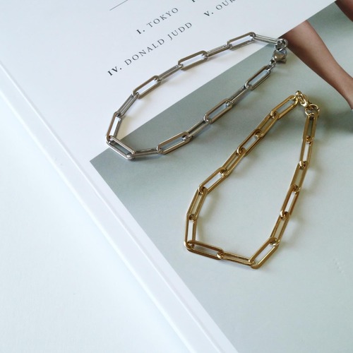 stainless wide chain bracelet B023