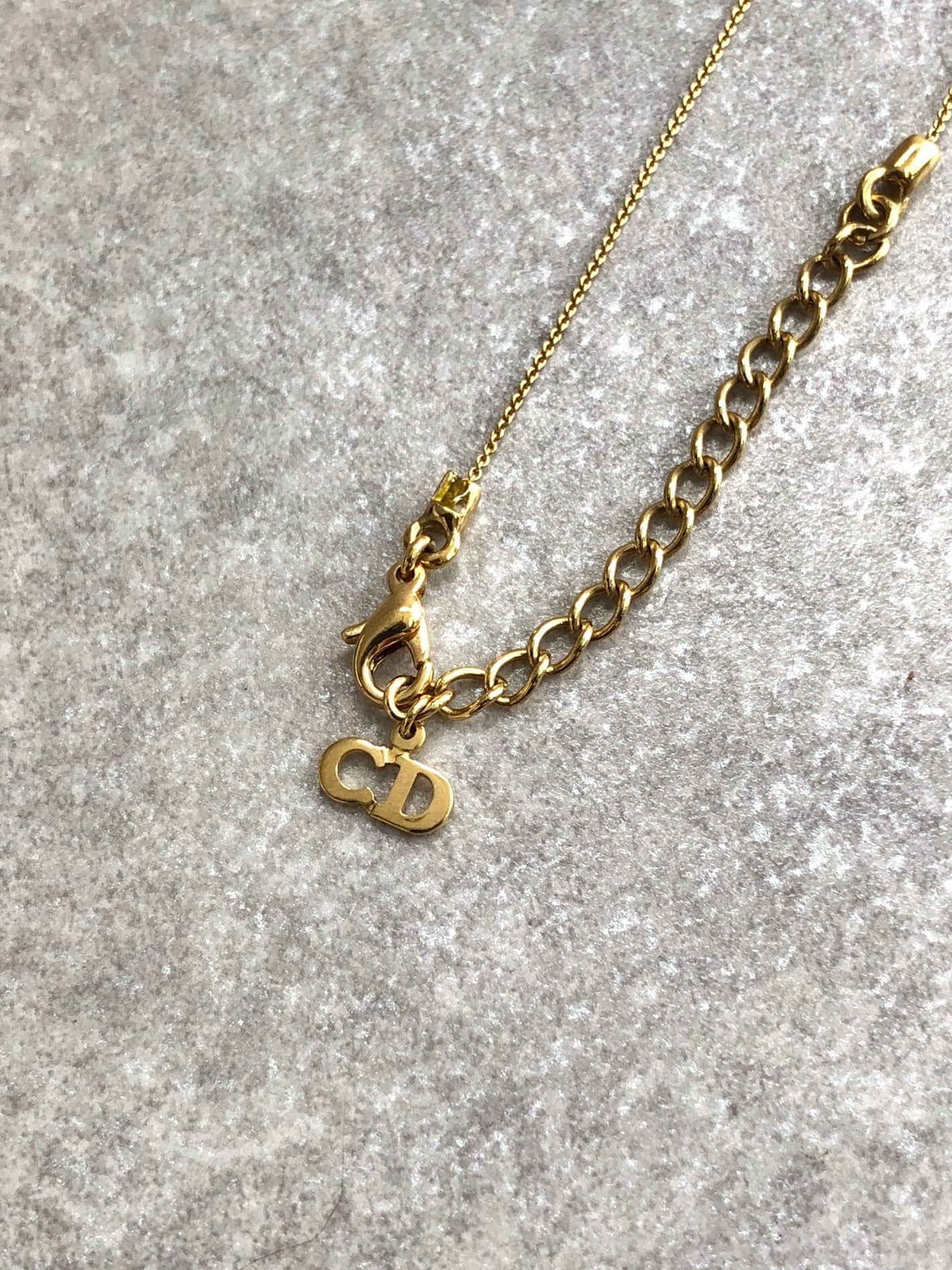 Wa111　Dior　ゴールドネックレス　ロゴ Christian Dior クリスチャン ディオール ネックレス ゴールド Dior