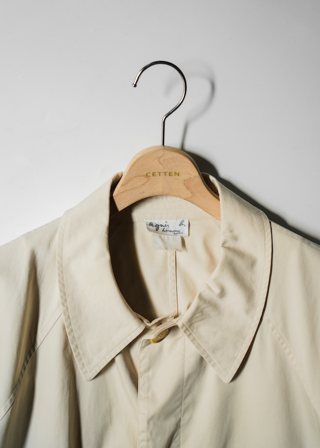 90's agnes b. homme fly front balmacaan coat