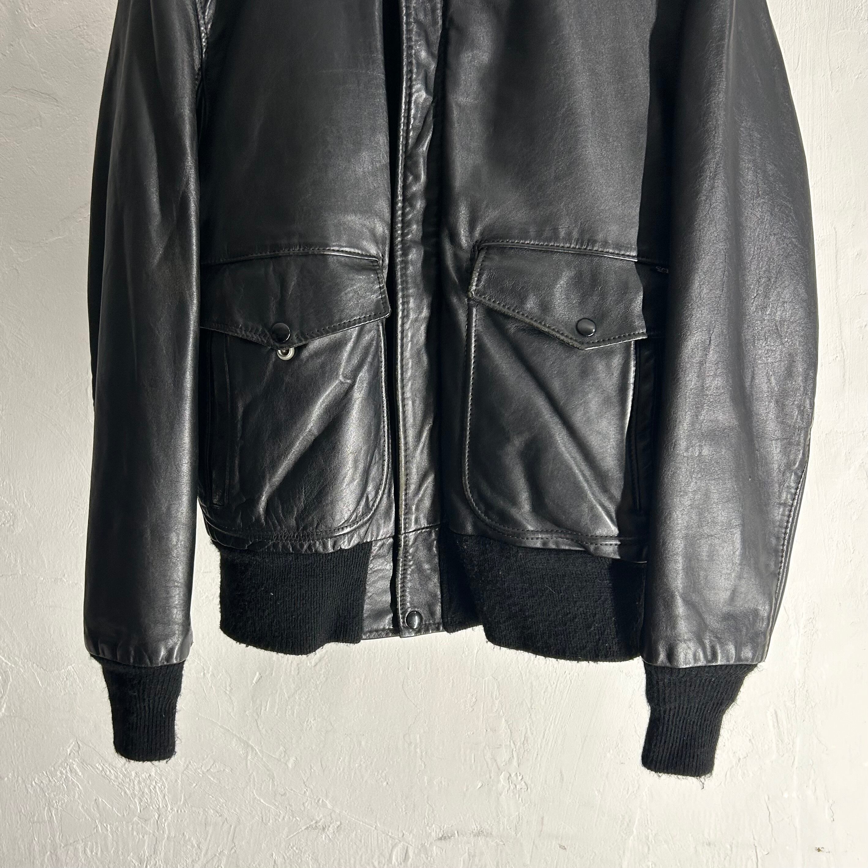 80s L相当 SCHOTT A-2 ボアライナー 2way レザージャケット 70s~80s Schott A-2 Type Cow Leather Jacket USA製 | VOLAR