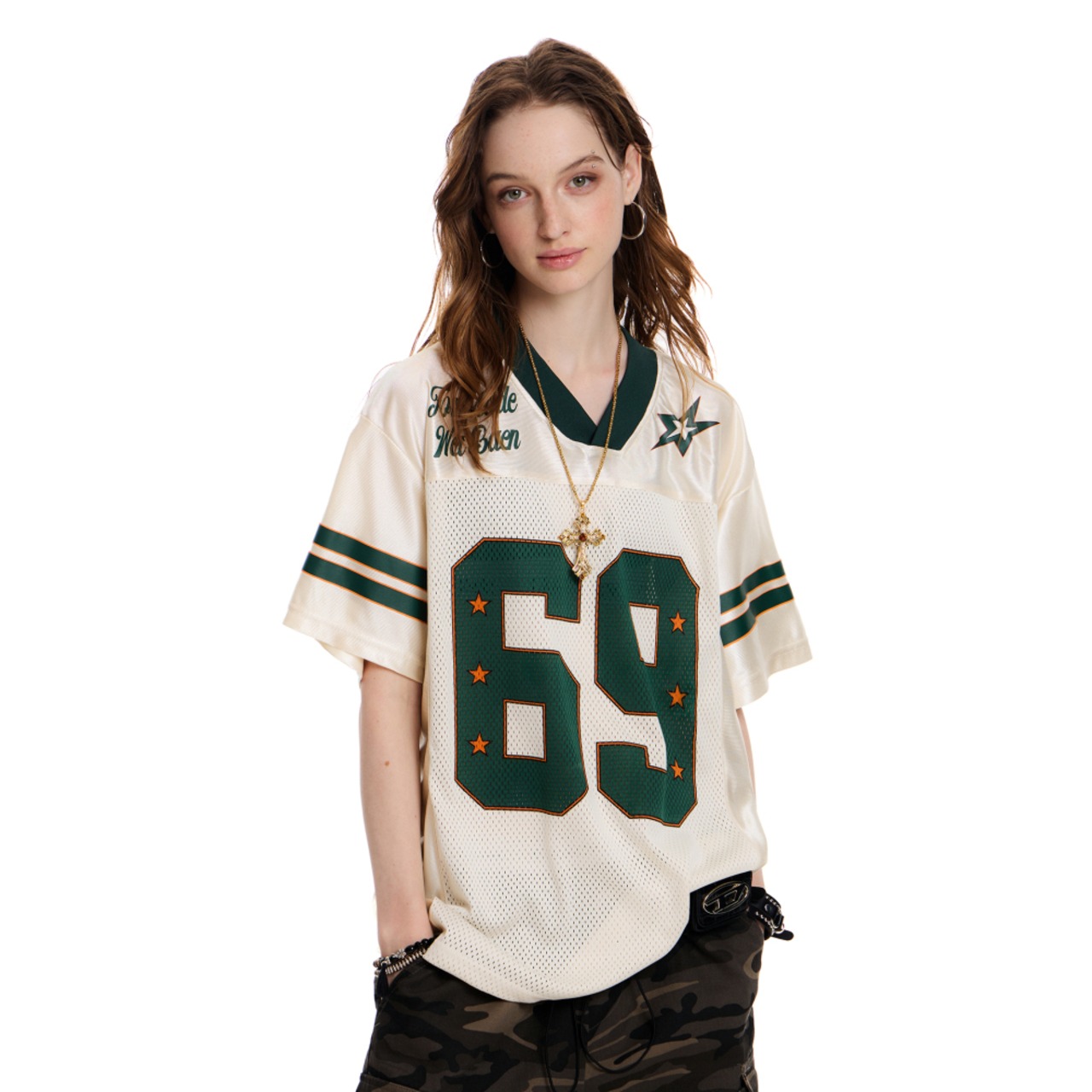 VINTAGE ストリート Vネック スポーツTシャツ T1756