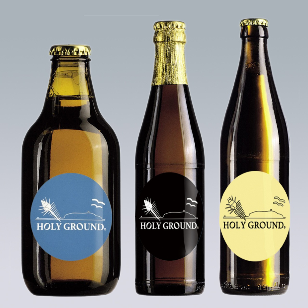 Holy Ground ロゴステッカーφ100　ホーリーイエロー