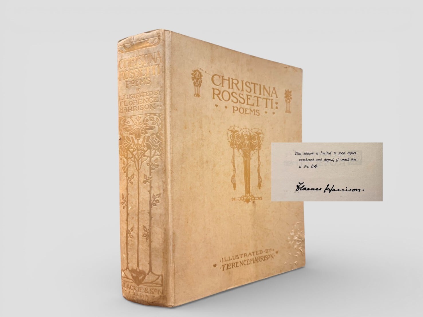 【RL174】【LIMITED EDITION】【SIGNED BY ILLUSTRATOR】Christina Rossetti: Poems, illustrated by Florence Harrison(1900)/Christina Rossetti