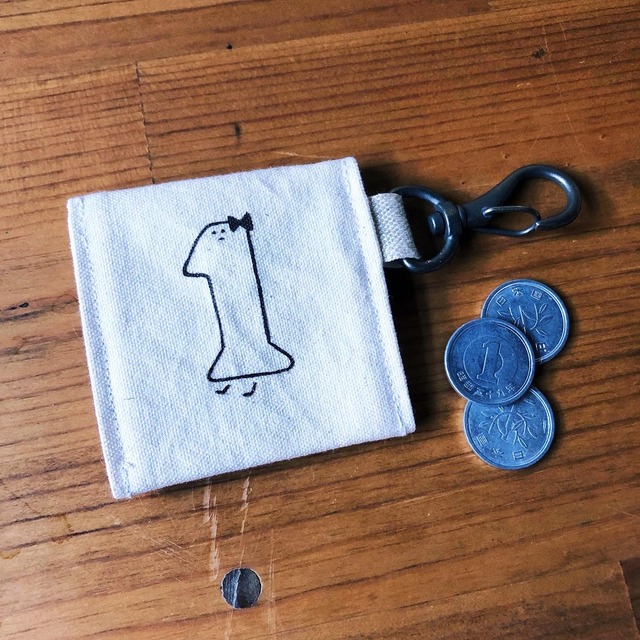 「ウルフ舎のいちこちゃんケース（1円玉用）」/色：キナリ