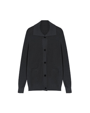 オープンカラー 長袖 ポケットニットカーディガン 2color A0826