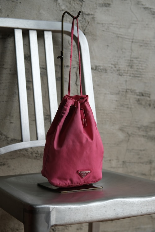 6/18かおりさんIORI/"PRADA" nylon drawstring bag/pink