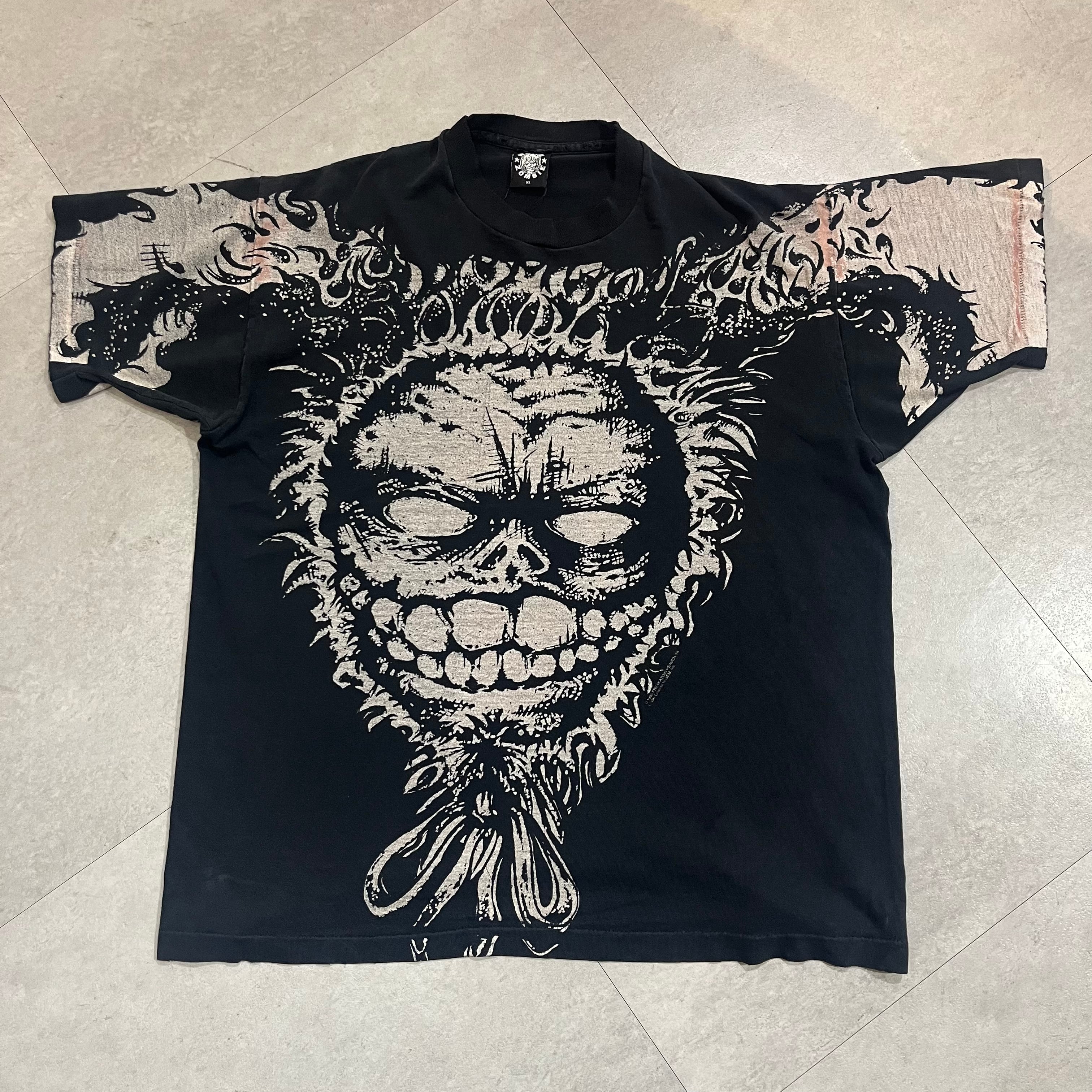 年代 USA製 size:XL  WHITE ZOMBIE ホワイトゾンビ ヘビーメタル バンドTシャツ 両面プリント オールオーバープリント  黒 古着 古着屋 高円寺 ヴィンテージ