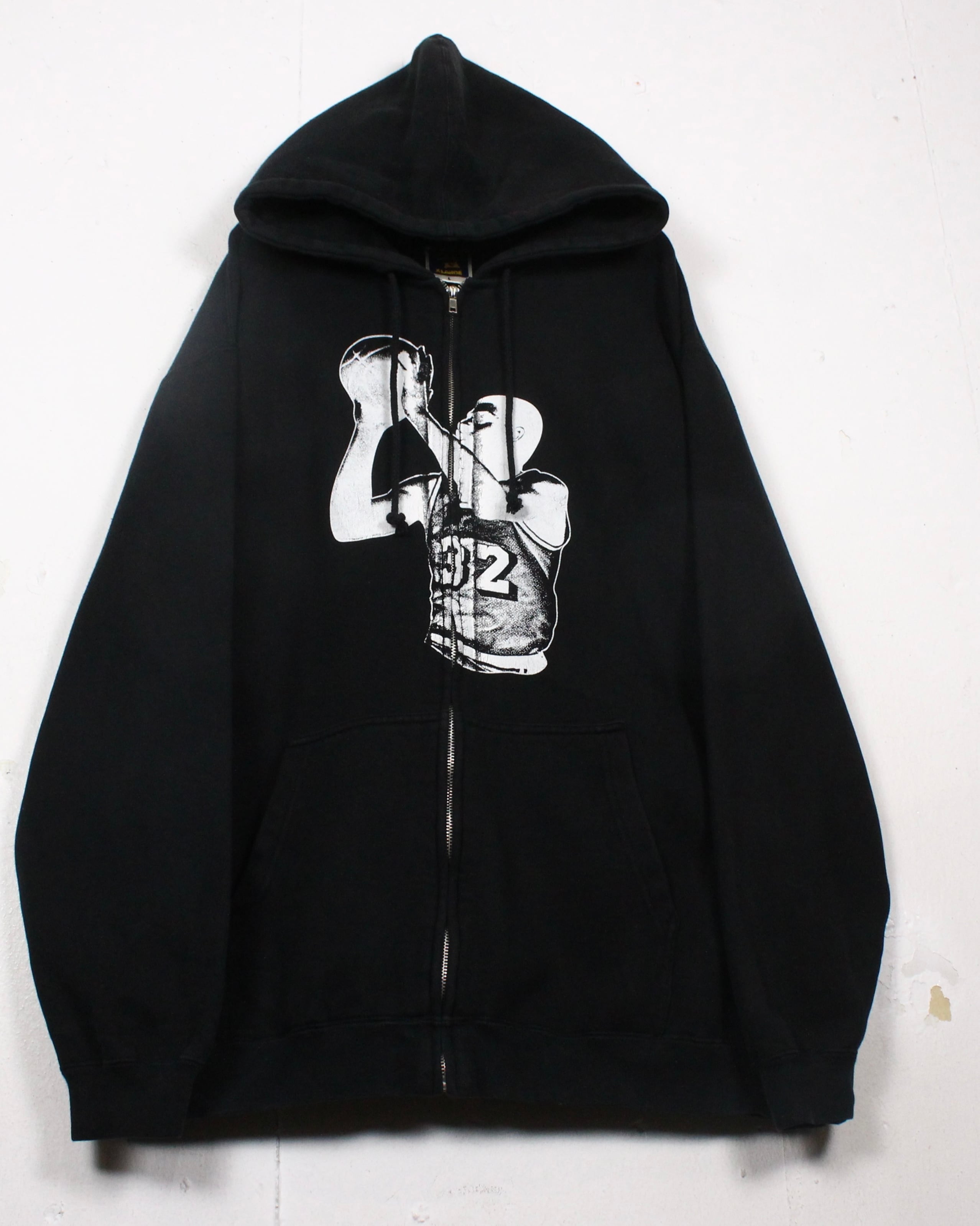 Caka act2】90's “X-LARGE” Basketball Player Graphic Loose Zip Up