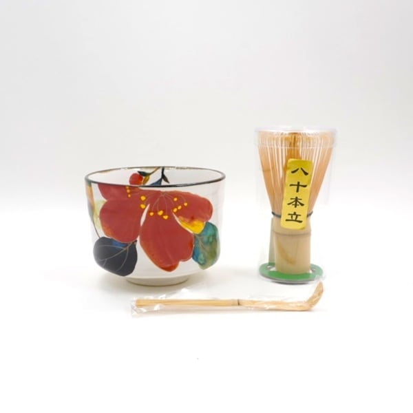 美濃焼 抹茶碗セット 花かいろう 山茶花 | ゆい吉