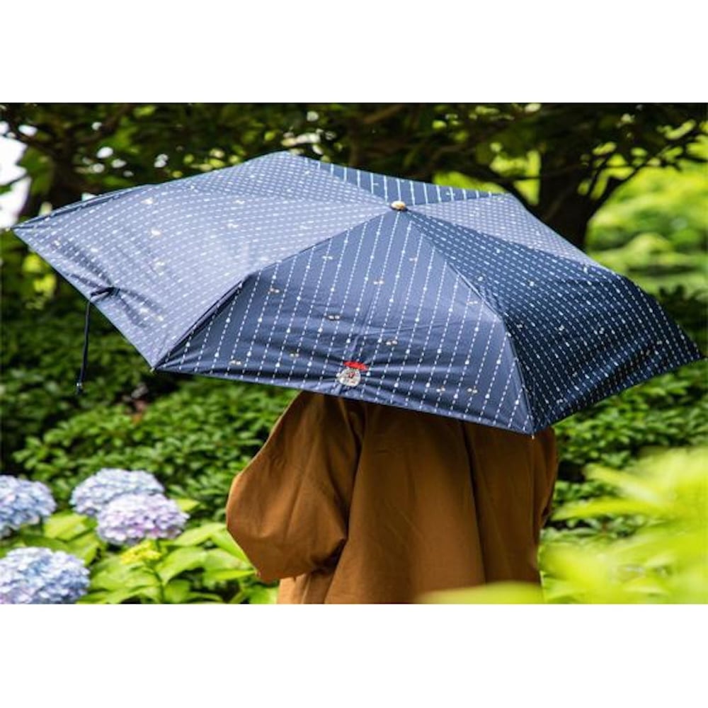 となりのトトロ 晴雨兼用 折りたたみ傘 雨垂れ模様（0869） | すすのこ