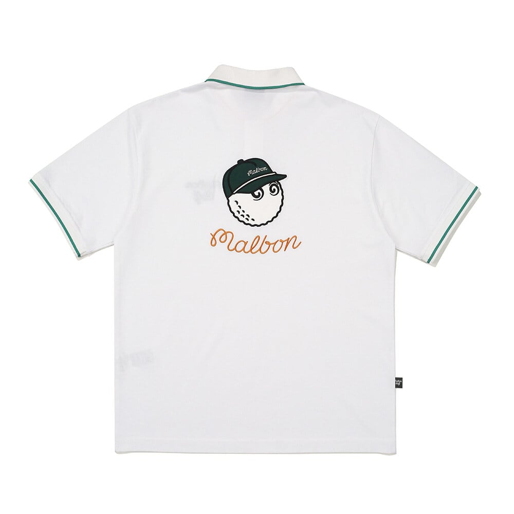 Malbon golf] Buckets Polo t-shirt WHITE (MAN) 正規品 韓国ブランド ...