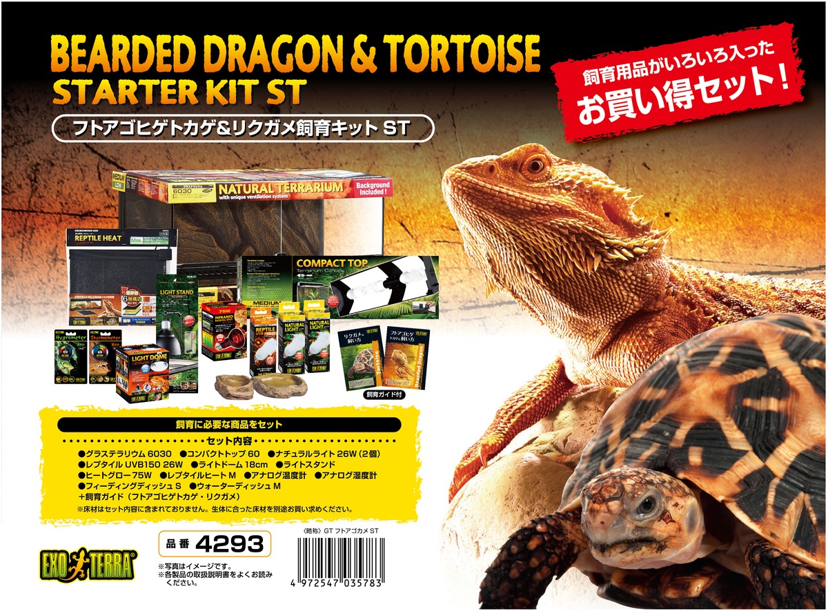 爬虫類 ゲージ セット GEX 通そ 6030 フトアゴ リクガメ 