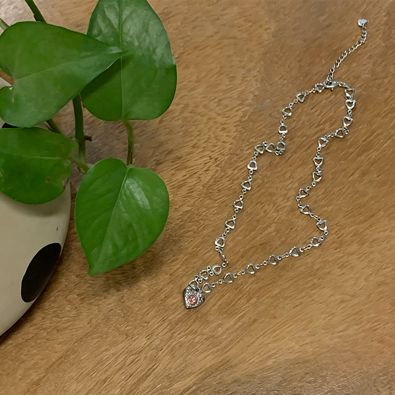 tomr愛心のジルコンネックレス