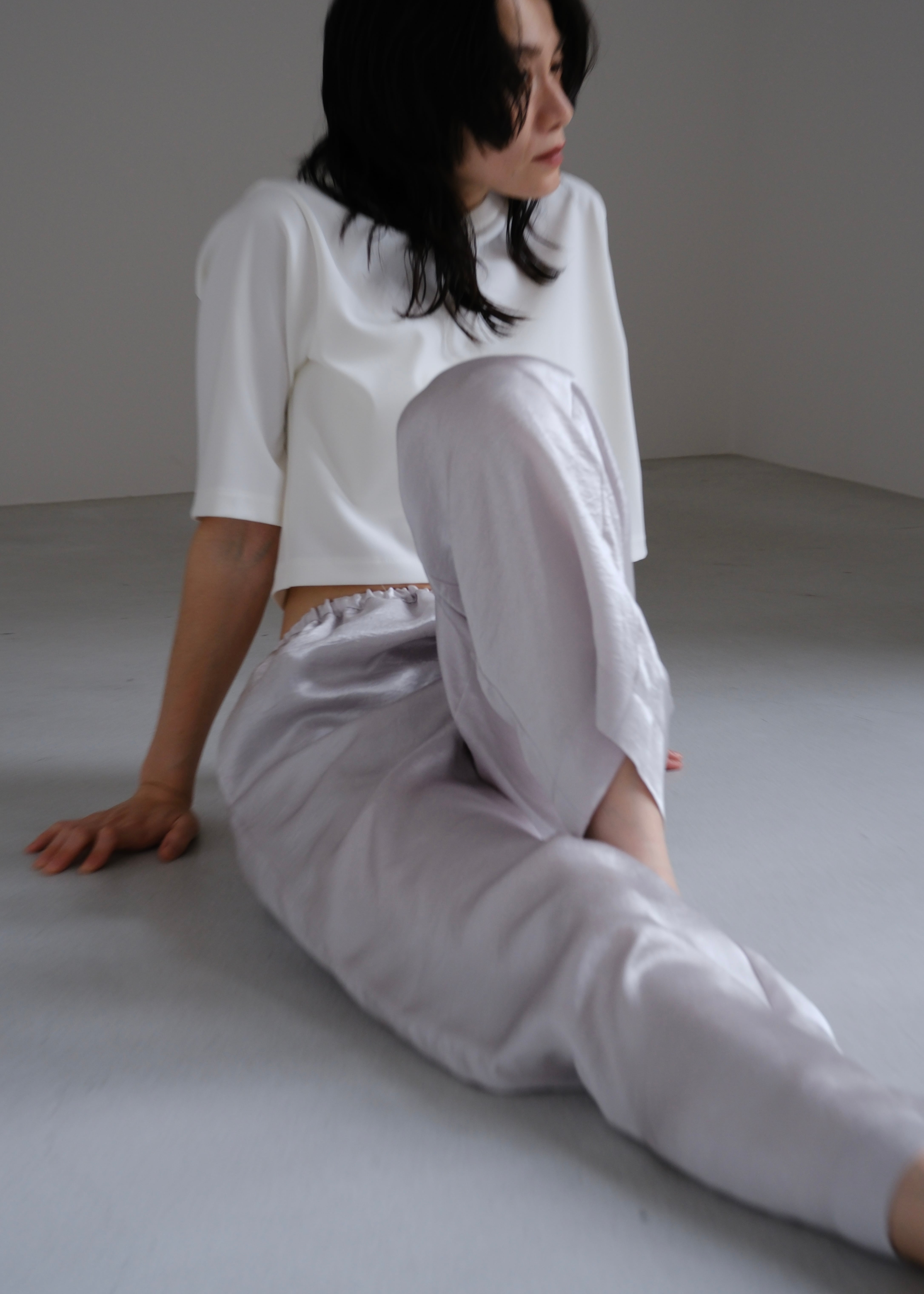 wrinkle satin pants - made in Japan - | aéré