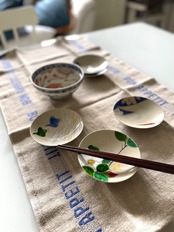 トルション シャルべエディション フランス製「BON APETTIT・麻地ブルー(カラー)」フランス製 キッチンクロス シャルべ・エディション「BON APPETIT」シリーズ 麻地 青 トルション シャルべエディション CHARVET EDITIONS ふきん ティータオル 麻 100% トーション リネン 厚手 速乾