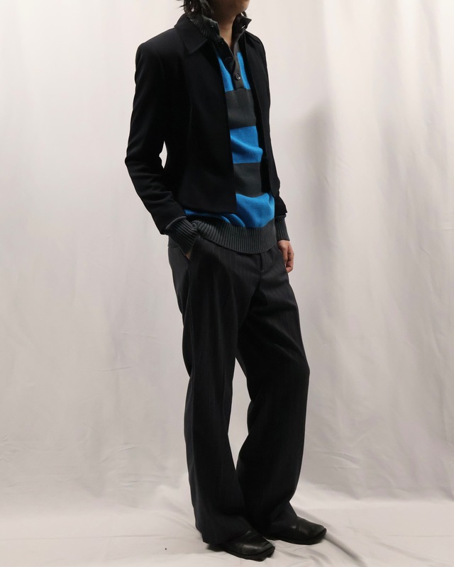 pinstripe straight slacks