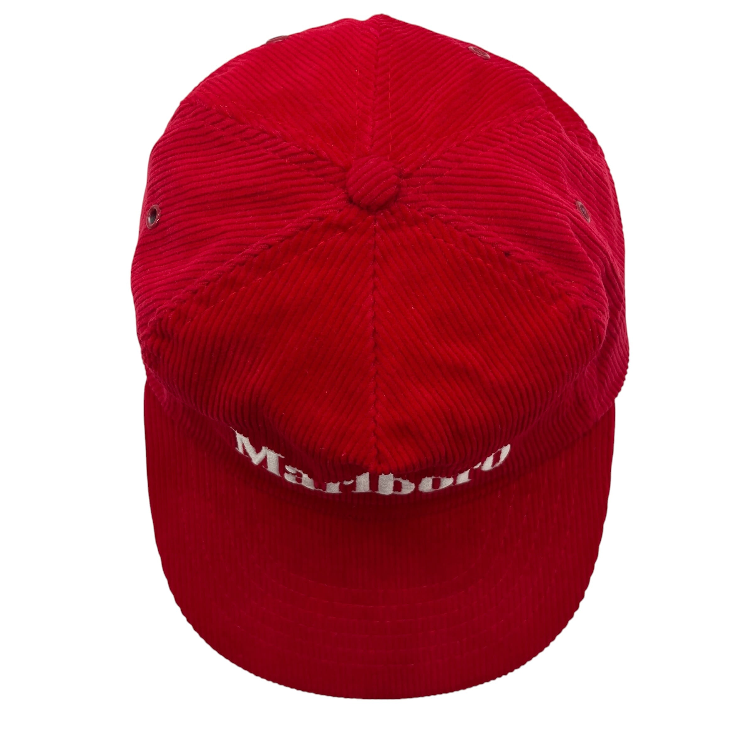 Marlboro コーデュロイ キャップ レッド　90s キャップ/帽子】90s Marlboro（マールボロ）ビンテージ コーデュロイ