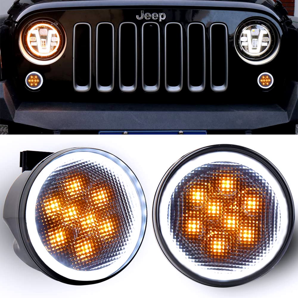 ジープ ラングラー JK フロント LED ウインカー ライト ランプ 