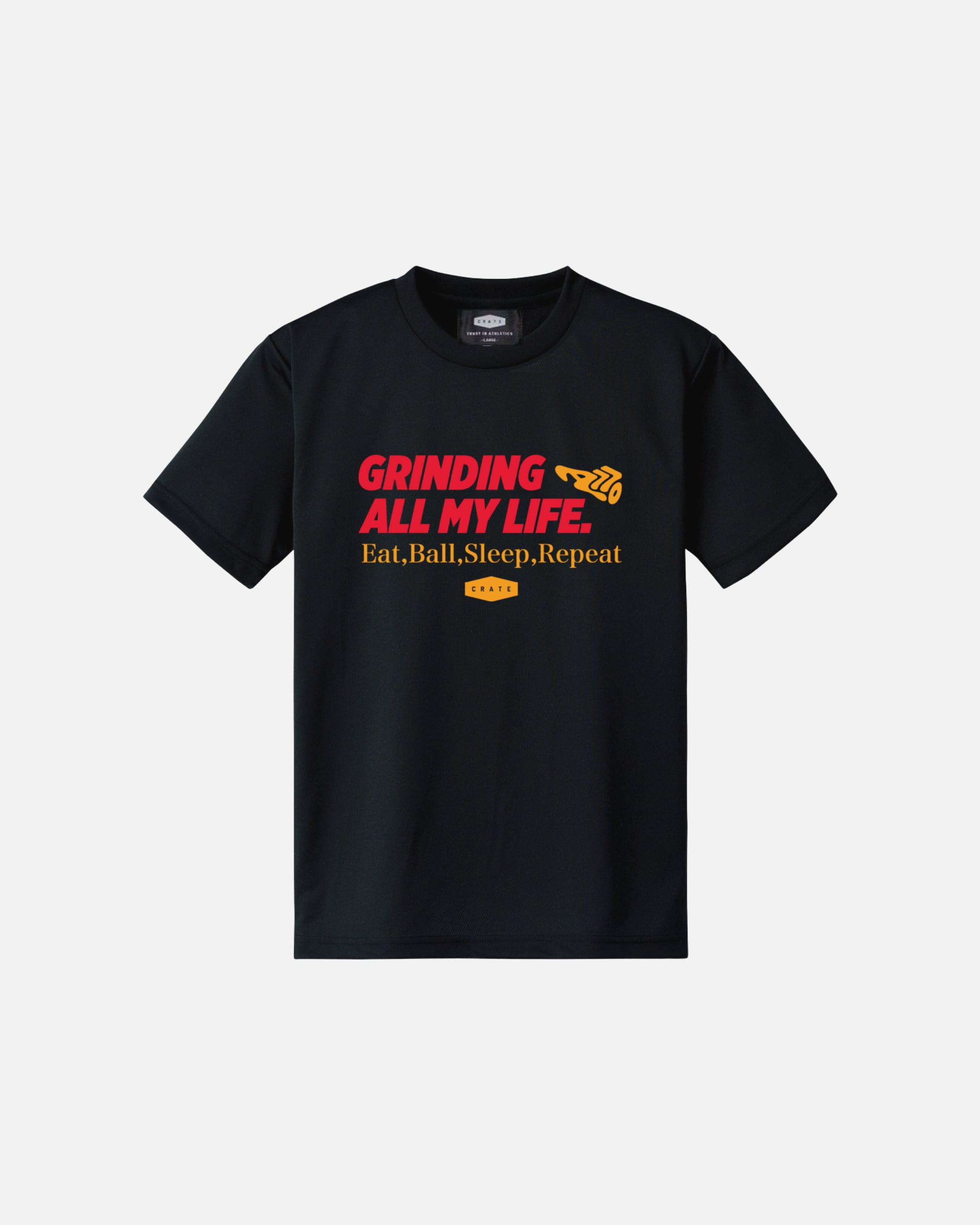 Aokicks×CRATE Grinding All My Life Mesh S/S Tee BLACK/RED