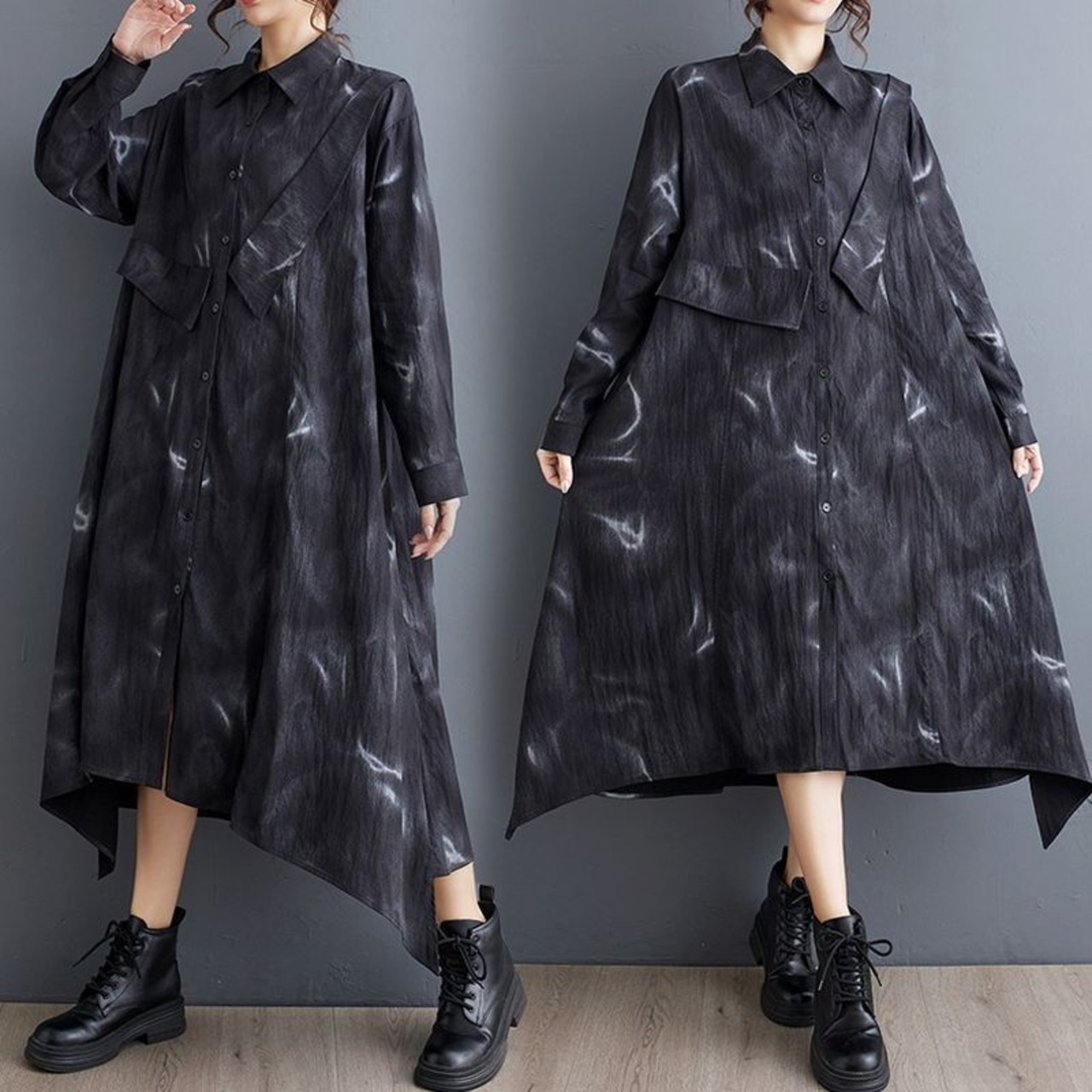 モノクロアート シャツワンピース 00183