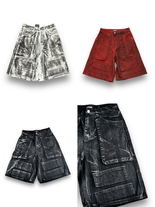 【PLANET STUDIO】wide half denim pants (3color)