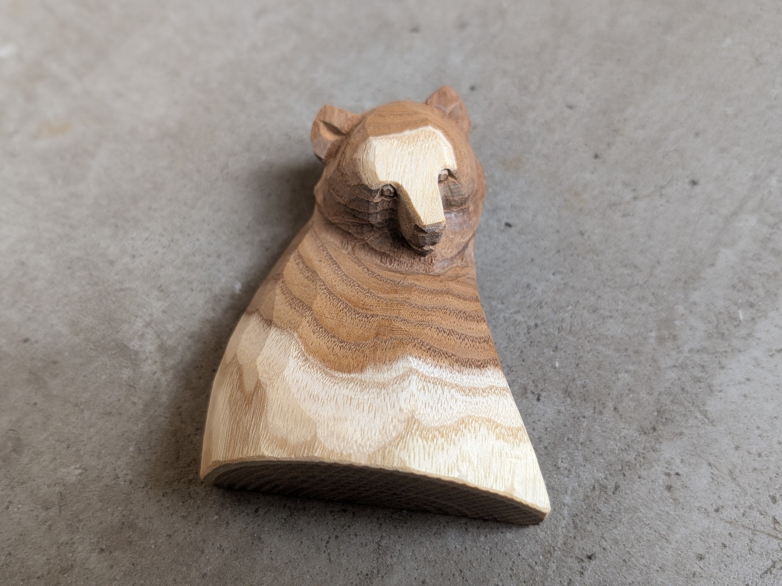 賀上隼敬 上半身の熊 #3 | 木彫りの熊 | inoya | Basic Life Store