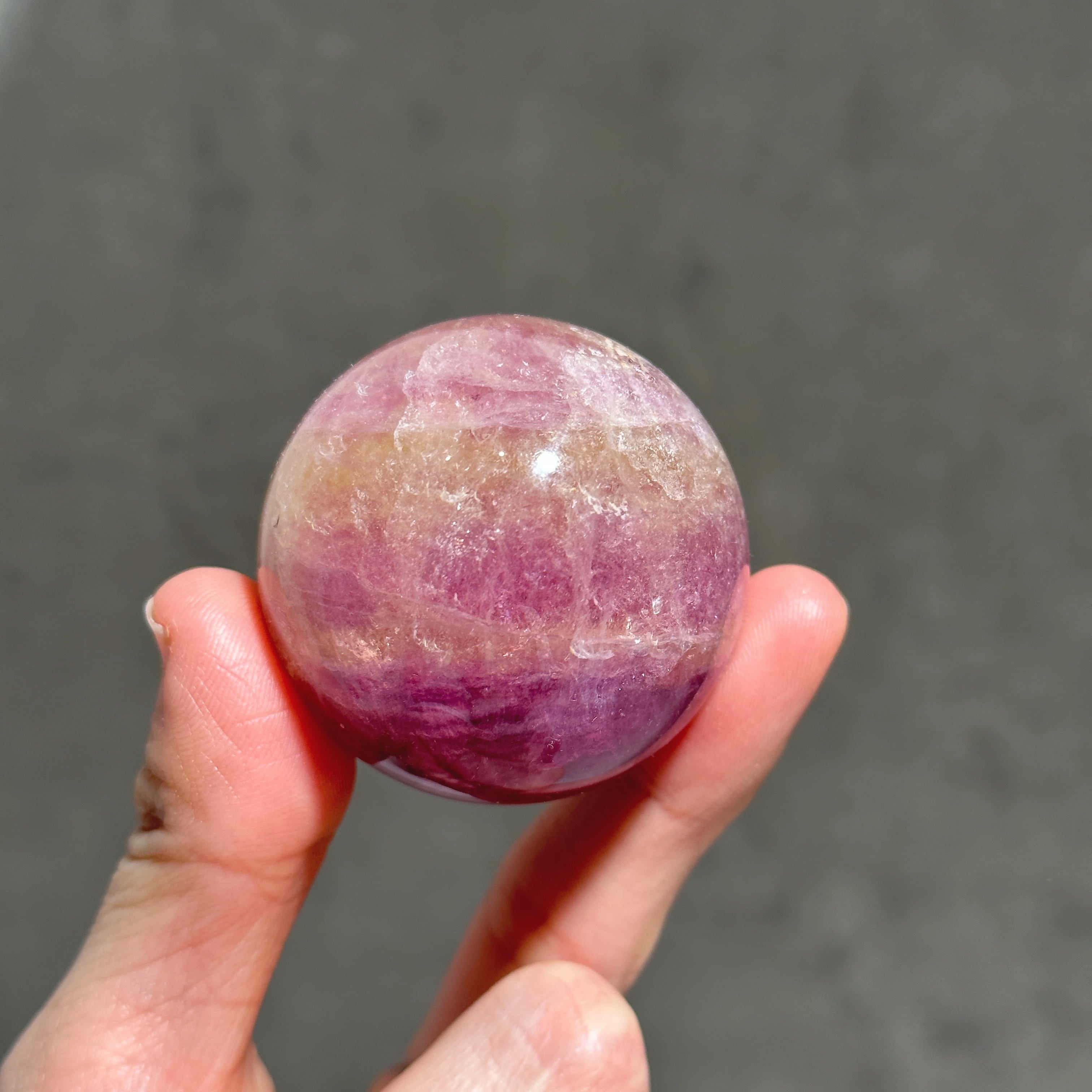 パープルフローライト スフィア（丸玉）13◇Purple Fluorite Sphere
