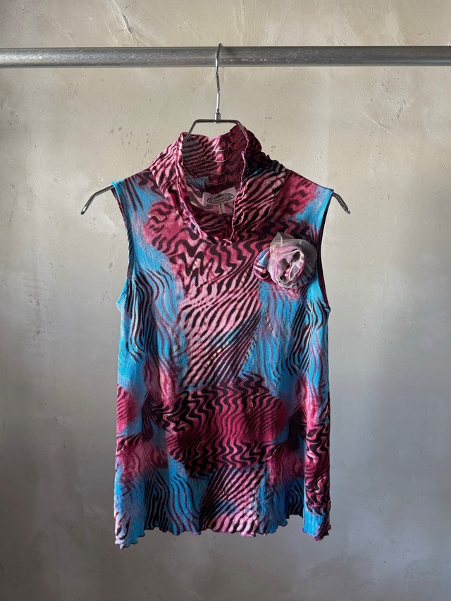 ROSE corsage see-through sleeveless (Bill vintage)