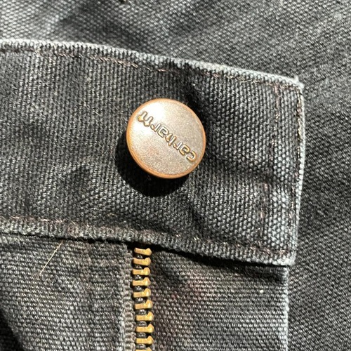 10s ブラック ダブルニー Carhartt B136 BLK W33 詳細写真10