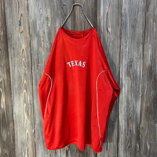 ［used］TEXAS red sports big long T shirt.