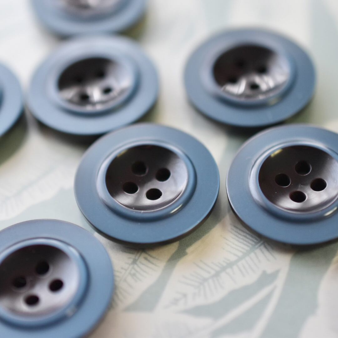 『6個セット』スモークブルー×ディープブラウン 4穴 20㎜