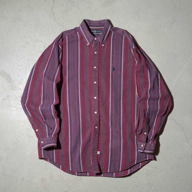 Ralph Lauren striped BD shirt[L]