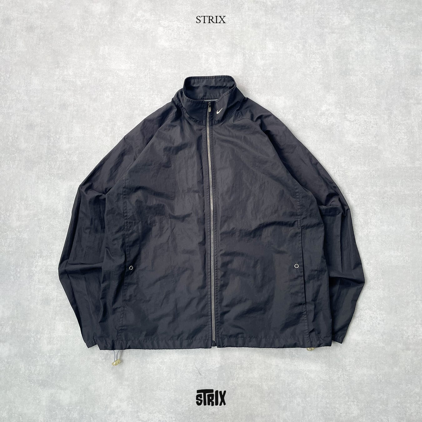 00s NIKE ナイロンジャケット 短丈 テック y2k ドローコード 黒 S 00s nike 短丈 nylon jacket y2k テック系 人気 黒 S - メルカリ