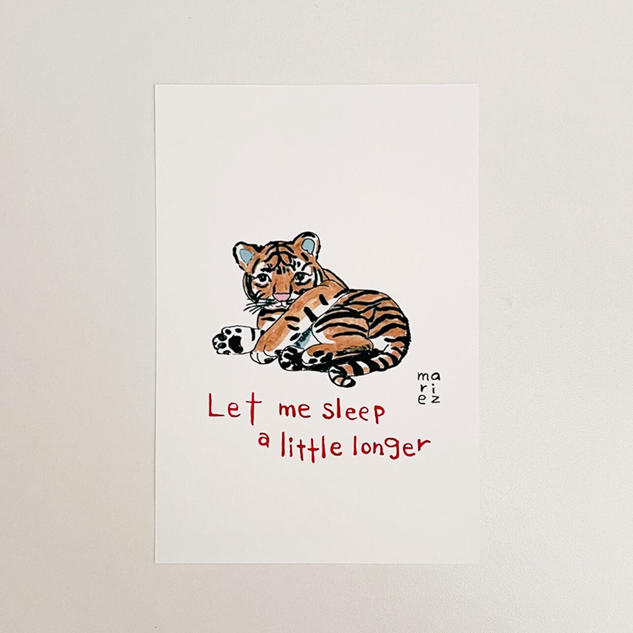 ポストカード - 「もう少し寝させて」