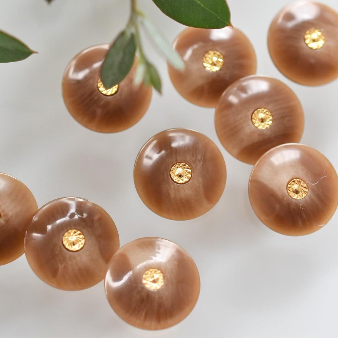 エンボスゴールド×ブラウンマーブル 17.5㎜