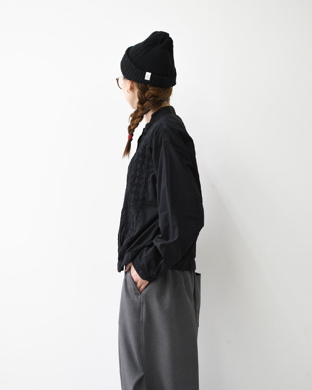 MidiUmi [ミディウミ] lace blouson shirt [1-730156] レースブルゾン