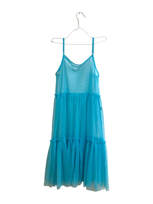 【solmu】tulle onepiece（light blue）100cm ver