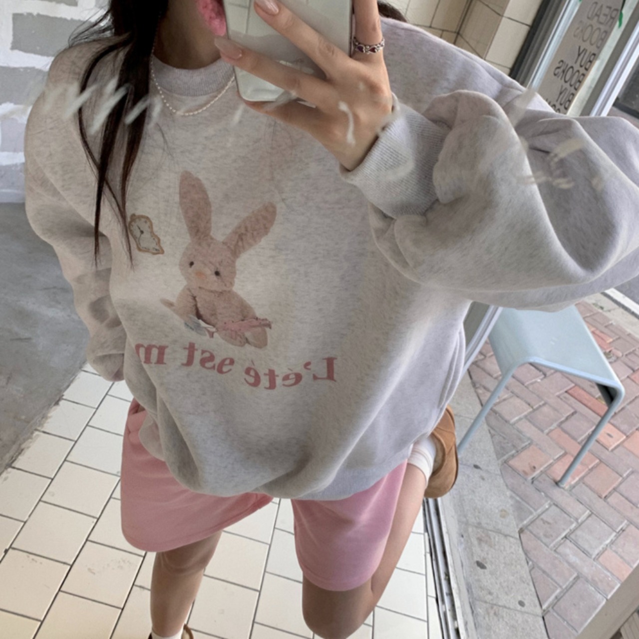 アニマルプリント裏起毛スウェット LK705