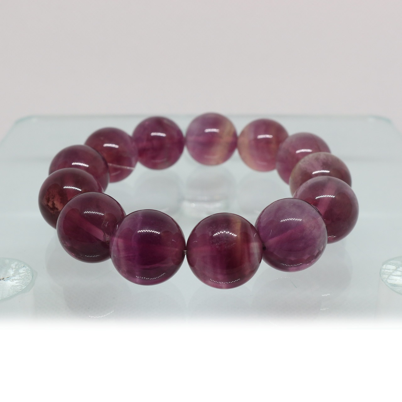 パープルフローライト　一連　ブレスレット　16mm　0118002799・画像5