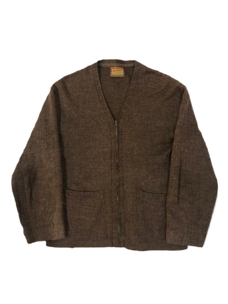 1930s-1940s "McGREGOR" Zip Knit Cardigan