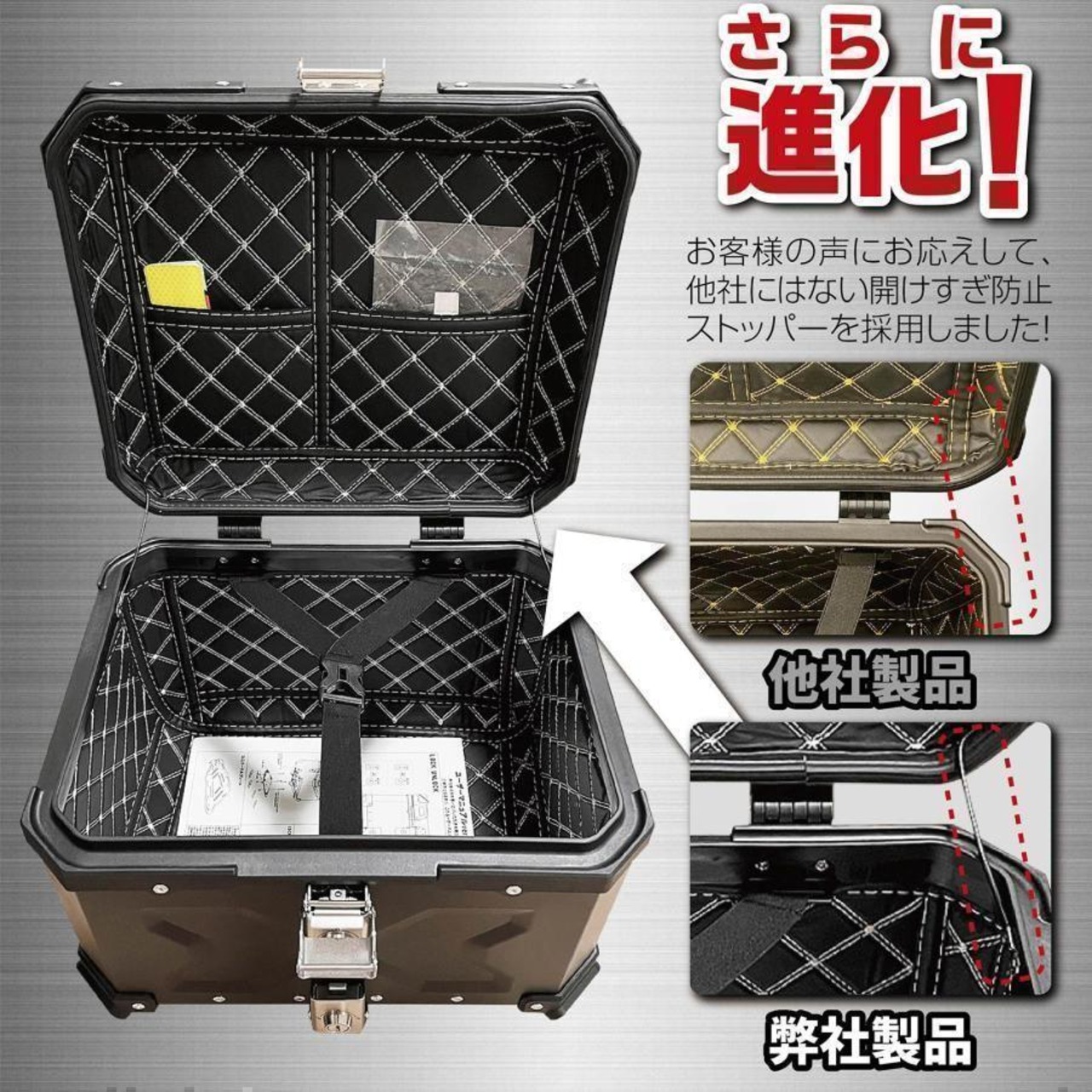 バイク用リアボックス 銀 100L アルミ SILVER 100L 1193 | Muscle Shop 