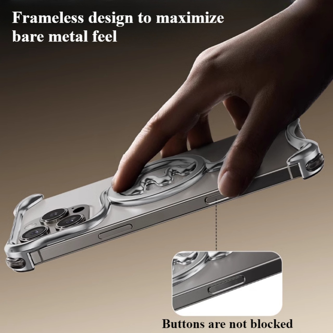 ◆iPhone 16/Pro/Pro Max◆ S-Shaped Aluminum Phone Case / S-シェイプ アルミニウム スマホケース