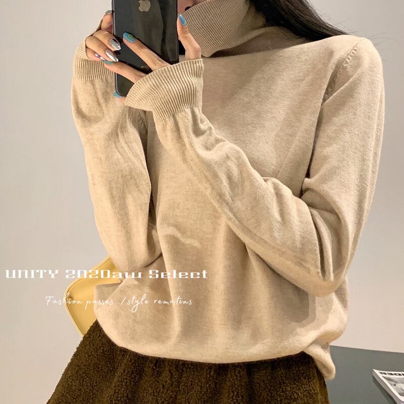 ルーズニットセーター シャツ レディース ビッグFスモールZ韓国21038708419