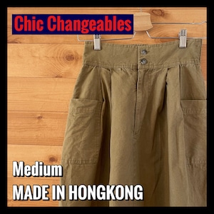 【Chic-Changeables】香港製 ロングチノスカート サイズM アメリカ古着