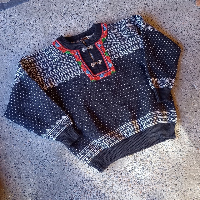 ノルウェー製 nordstrikk フック式 ノルディックセーター used [111081]