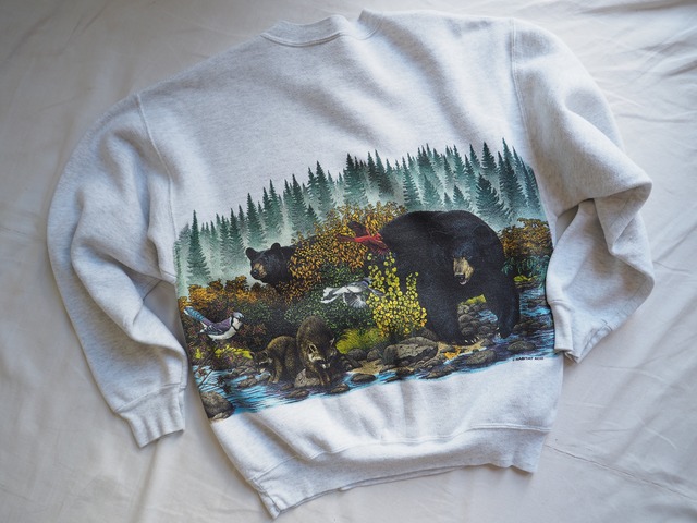 1990’s USA HILLER Tennessee Bear Print Sweatshirt／M